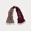 Ralph Lauren Reversible Logo Jacquard Scarf In Pinot Noir