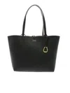 Ralph Lauren Reversible Shoulder Bag In Black And Mud In Negro