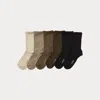 Ralph Lauren Roll-top Sock 6-pack In Tan Multi