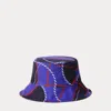 Ralph Lauren Rope-print Reversible Cotton Bucket Hat In New Sapphire