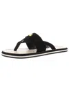 LAUREN RALPH LAUREN ROSALIND WOMENS FAUX NUBUCK FLATS FLIP-FLOPS