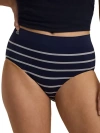 Ralph Lauren Seamless Striped Jersey High-rise Brief Underwear, 4l0094 In Navy Stripe