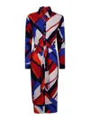 Ralph Lauren Abstract-print Shirtdress In Azul
