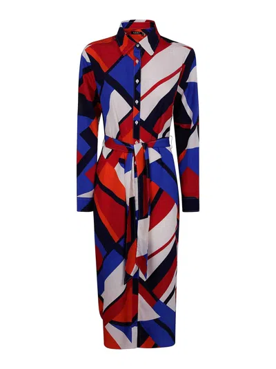 RALPH LAUREN VESTIDO LARGO - AZUL