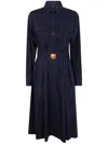 Ralph Lauren Shirt Midi Dress In Blue