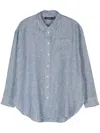 Ralph Lauren Pinstripe Shirt In Blue