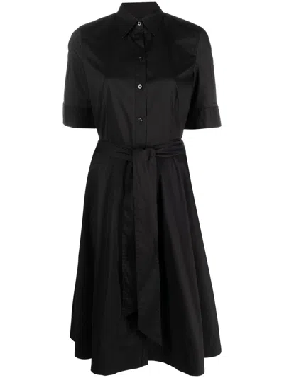 Ralph Lauren Short-sleeved Shirt Dress In Schwarz