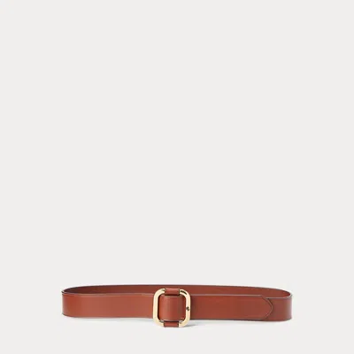 Ralph Lauren Slide-buckle Leather Belt In Cuoio In Brown