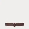 Ralph Lauren Women's Slide-buckle Leather Belt In Dark Mahogany