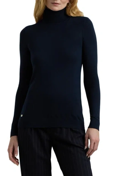 Ralph Lauren Lauren  Slim Turtleneck Sweater In Lauren Navy