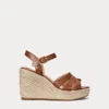 Ralph Lauren Soffia Platform Espadrillas In Lauren Tan