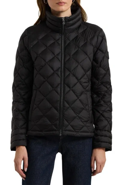 Ralph Lauren Lauren  Soft Quilted Down Packable Jacket In Black