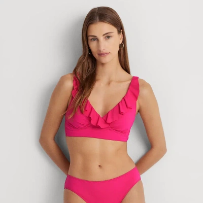 Lauren Ralph Lauren Solid Hipster Bikini Bottom In Passion Fruit