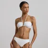 Ralph Lauren Solid Hipster Bikini Bottom In White