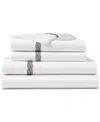 Ralph Lauren Spencer Cable Embroidery 4-pc. Sheet Set, California King In Navy
