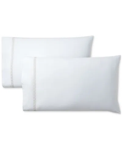 Lauren Ralph Lauren Spencer Cable Embroidery Pillowcase Set, Standard In Flax