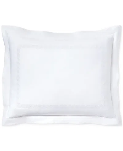 Ralph Lauren Spencer Cable Embroidery Sham, Standard In White