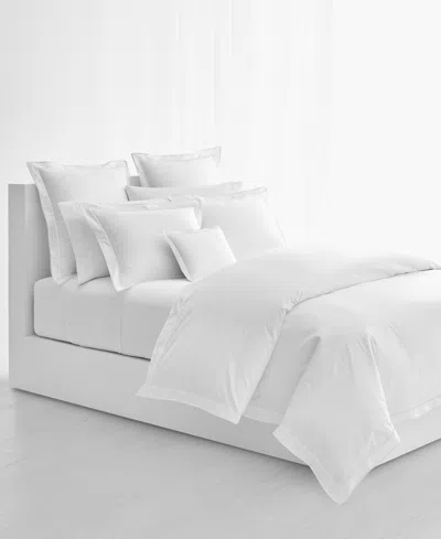 Ralph Lauren Spencer Sateen Border Duvet Cover, Full/queen In White  White