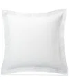 Ralph Lauren Spencer Sateen Border Sham, European In White  White