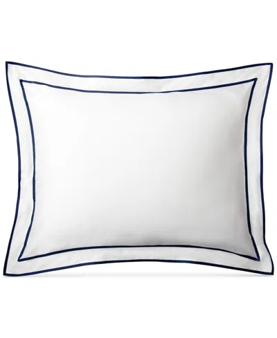 RALPH LAUREN SPENCER SATEEN BORDER SHAM, STANDARD