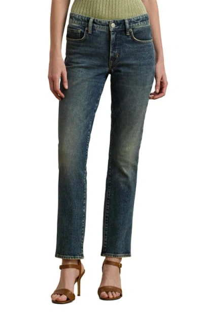 Ralph Lauren Lauren  Straight Leg Ankle Jeans In Haze Wash