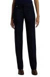 Ralph Lauren Petite Straight-leg Pants In Navy