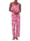 Lauren Ralph Lauren Strappy Knit Pajama Set In Pink Floral