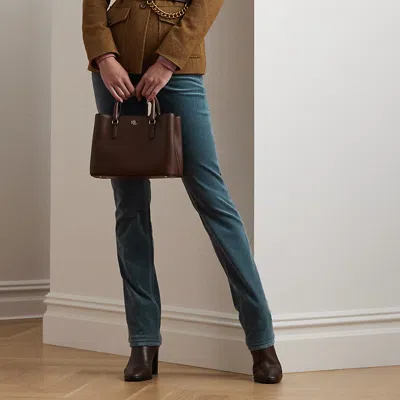 Ralph Lauren Stretch Corduroy Mid-rise Straight Pant In Blue Dusk