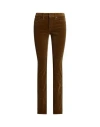 Ralph Lauren Stretch Corduroy Mid-rise Straight Pant In Brown