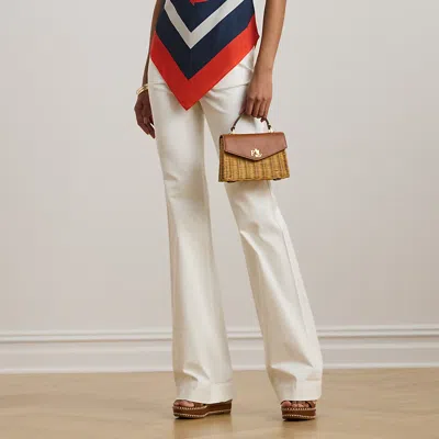 Ralph Lauren Stretch Cotton Canvas Wide-leg Pant In White