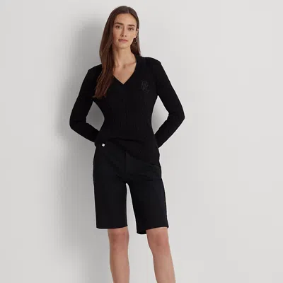 Ralph Lauren Stretch Cotton Short In Black