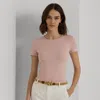 Ralph Lauren Stretch Cotton Tee In Pale Rose