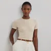 Ralph Lauren Striped Short-sleeve T-shirt In Sand Dune/cream