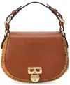 Ralph Lauren Tanner Leather Small Crossbody Bag In Beige