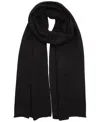 Ralph Lauren Textured Logo Knit Scarf In Black