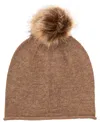 Ralph Lauren Textured Logo With Pom Hat In Classic Camel