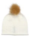Ralph Lauren Textured Logo With Pom Hat In Cream