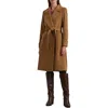 Ralph Lauren Women's Double-faced Wool-blend Wrap Coat In Honey Tan