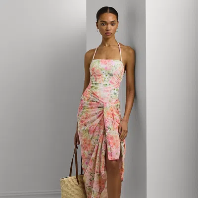 Lauren Ralph Lauren Tropical-print Cotton Voile Wrap Skirt In Multi