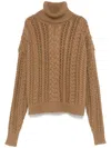 Ralph Lauren Turtleneck Sweater In Brown