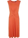 Ralph Lauren Tessanne Short Sleeve Day Dress By Lauren Ralph La In Orange