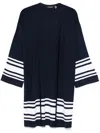 Ralph Lauren Two-tone Cardigan In Blue
