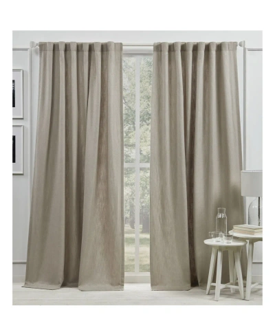 Lauren Ralph Lauren Vienna Light Filtering Back Tab Rod Pocket Curtain Panel, 54" X 84" In Beige