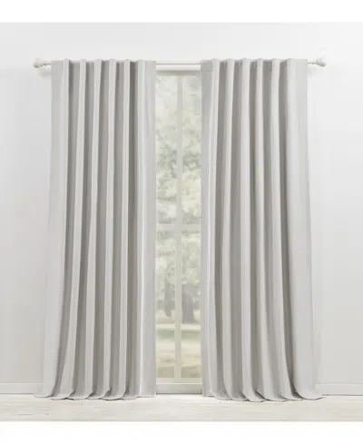 Ralph Lauren Waller Blackout Solid Back Tab Rod Pocket Curtain Panel, 52" X 108" In Silver