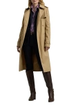Ralph Lauren Women's Short Double-breasted Trench Coat In Birch Tan