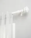 Ralph Lauren Welford 1" Adjustable Window Curtain Rod And Finial 23 Piece Set, 66"-120" In White