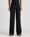 Ralph Lauren Wide-leg 100% Linen Pants In Polo Black
