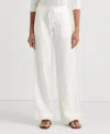 Ralph Lauren Wide-leg Linen Pants In White