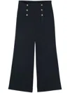 Ralph Lauren Stretch Jersey Wide-leg Pants In Blue