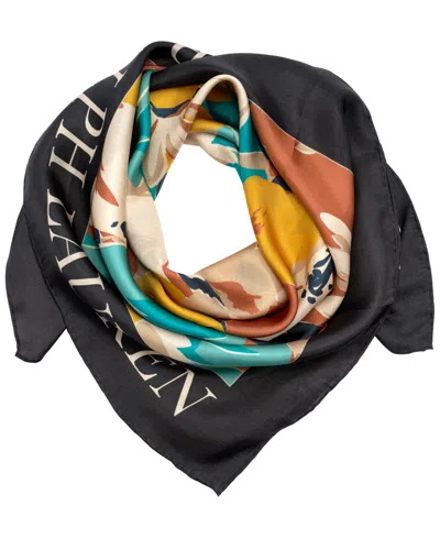 Ralph Lauren Wildflower Square Scarf In Turquoise